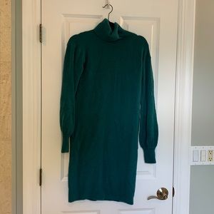 K Crew merino wool turtleneck sweater dress